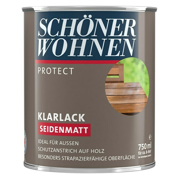 Schöner Wohnen ProfiDur Klarlack (Farblos, 750 ml, Seidenmatt)