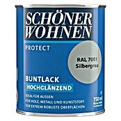 Schöner Wohnen ProfiDur Buntlack RAL 7001 (Silbergrau, 750 ml, Hochglänzend)