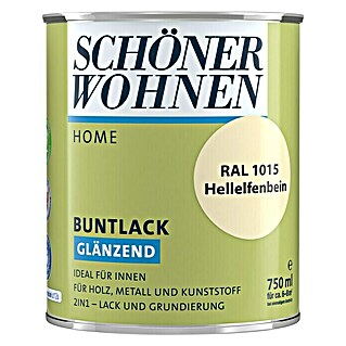 SCHÖNER WOHNEN-Farbe Home Buntlack (Hellelfenbein, 750 ml, Glänzend)