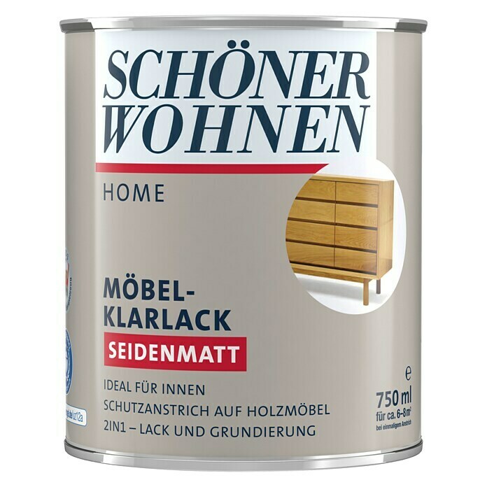 Schöner Wohnen PU-Möbel-Klarlack (Seidenmatt, 750 ml, Farblos)