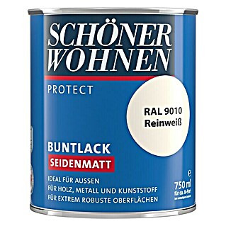 SCHÖNER WOHNEN-Farbe Protect Buntlack (Reinweiß, 750 ml, Seidenmatt)