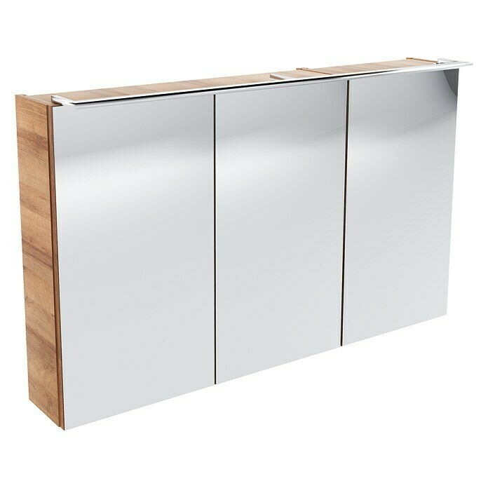 Camargue Stella LED-Spiegelschrank (B x H: 100 x 68 cm, Mit Beleuchtung, Spanplatte, Berg Eiche)