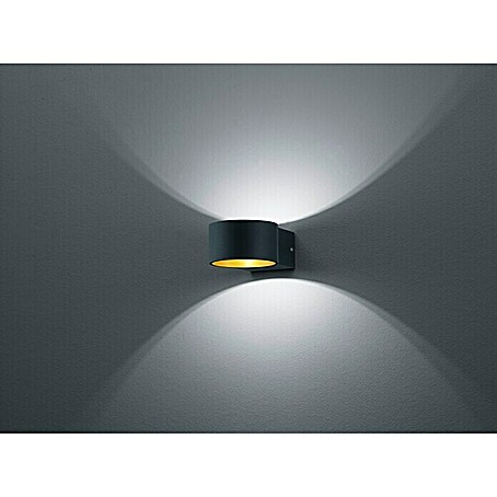Reality Leuchten LED-Wandleuchte Lacapo (4,5 W, Schwarz, Schwarz, Warmweiß)