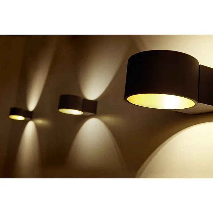 Trio Leuchten LED-Wandleuchte Lacapo - 4,5 W, L x B x H: 15 x 10,5 x 6 cm, Schwarz, Schwarz, Gold, Warmweiß - Wandleuchten aus Metall mit warmem Lichtschein. Die Lampen sind zylinderförmig und erzeugen eine gemütliche Atmosphäre im Raum.