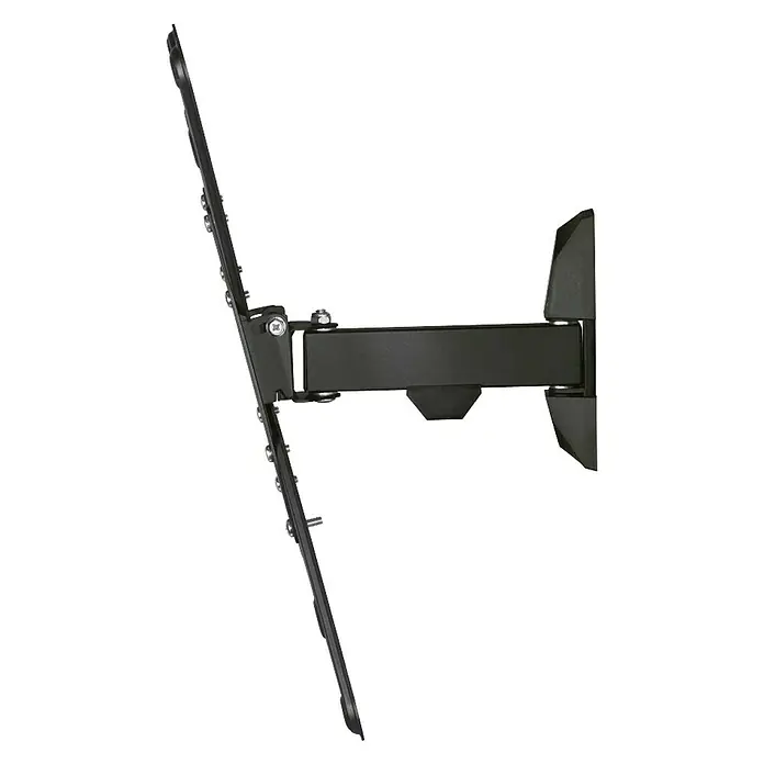 Soporte para televisor Giratorio - Televisores 32 - 65 pulgadas, 20 kg - Imagen de un soporte de pared de TV negro, que ofrece un montaje flexible y seguro para el televisor.