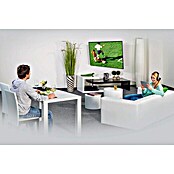 Soporte para televisor (Acero, Negro, Capacidad de carga: 20 kg/balda)