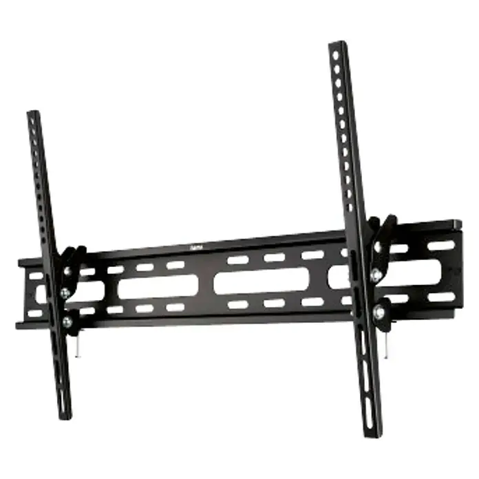 Soporte para televisor - Televisores 37 - 75 pulgadas, 60 kg - Imagen de producto de un soporte de pared de TV negro con brazos ajustables y ranuras horizontales para una instalación flexible.