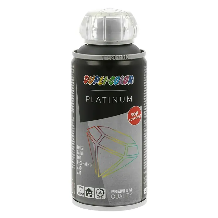 Dupli-Color Platinum Sprühlack RAL 7016 - Anthrazitgrau, Seidenmatt, 150 ml - Sprühdose Dupli-Color Platinum: Hochwertige Farbe für Dekorationen und Kunstprojekte, die eine erstklassige Deckkraft bietet.