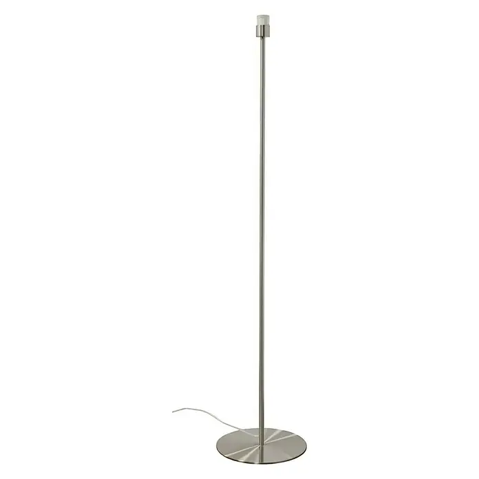 Idp Lampshades Lámpara de pie Flute - 40 W, Altura: 137 cm, Plateado, E27 - Lámpara de pie metálica con base redonda y un portalámparas para bombilla. Su diseño sencillo combina bien con espacios modernos.