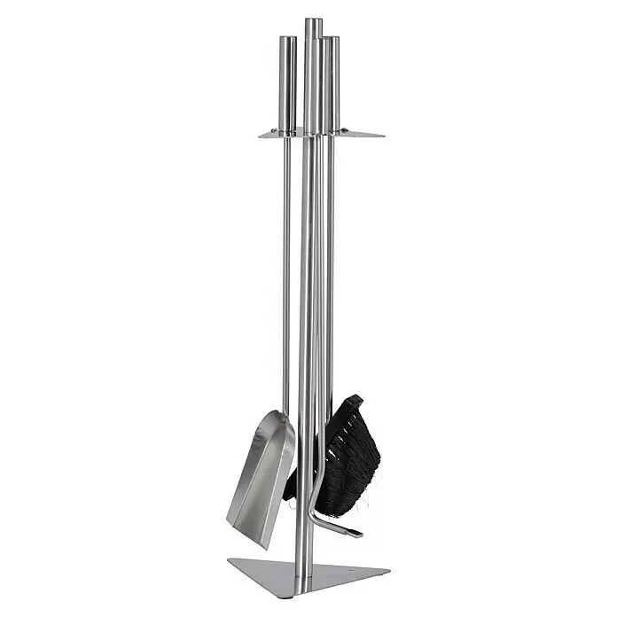 Firefix Kamingarnitur - Edelstahl, Silber
