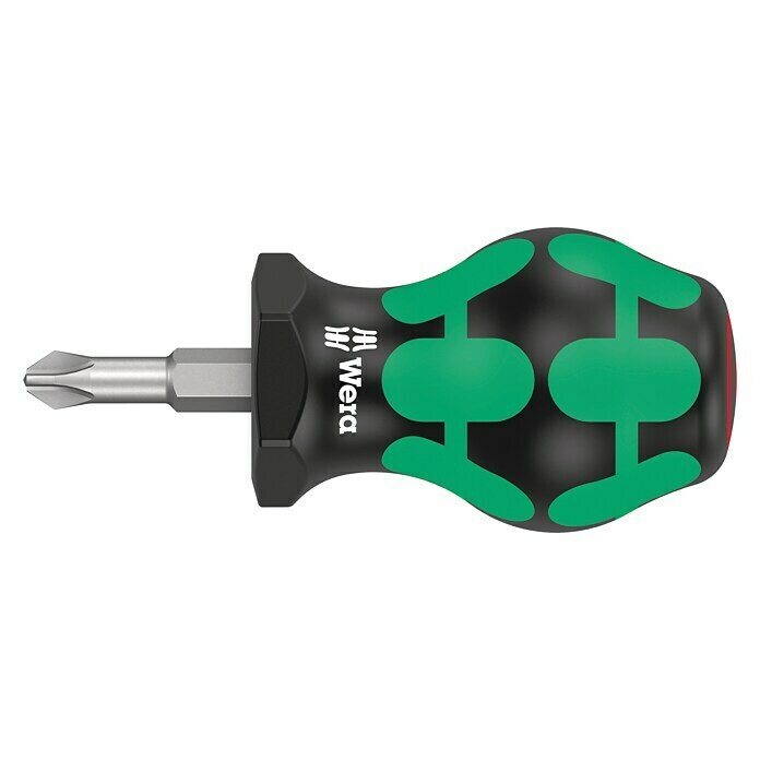 Wera Stubby Vergaser Schraubendreher 367 TORX® StubbyPH 2, Klingenlänge: 25 mm Front View