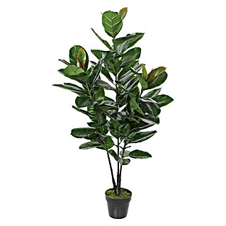 Planta artificial Ficus (Altura: 130 cm, Verde, Plástico)