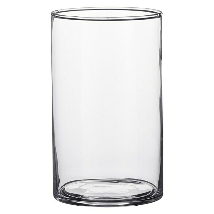 Jarrón de vidrio redondo Carly (Ø x Al: 9 x 11 cm, Transparente)