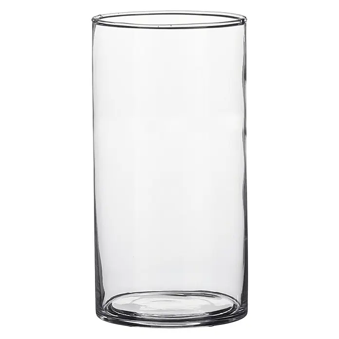 Jarrón Carly - Ø x Al: 9 x 15 cm, Vidrio, Transparente - Jarrón de vidrio transparente, de forma cilíndrica, perfecto para arreglos florales o como elemento decorativo, atractivo por su diseño sencillo.