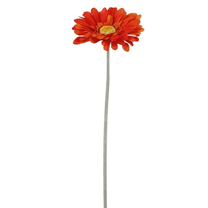Planta artificial Gerbera (51 cm, Naranja, Plástico)