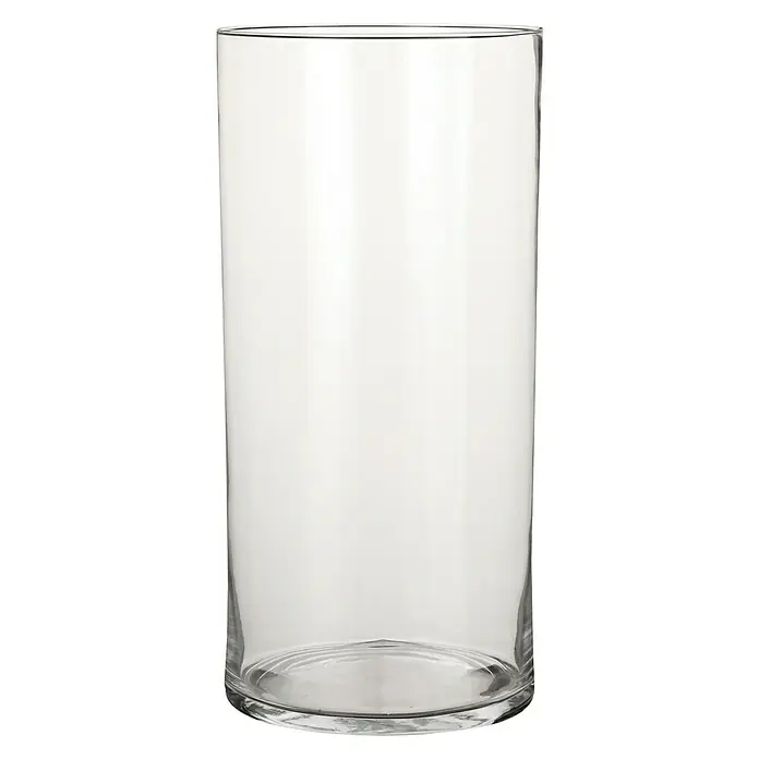 Jarrón Carly - Ø x Al: 19 x 40 cm, Vidrio, Transparente - Jarrón de vidrio transparente con forma cilíndrica, ideal para arreglos florales o usos decorativos. Un diseño simple para cualquier decoración.