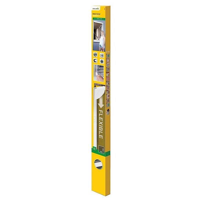 Schellenberg Insect Stop Insektenschutzgitter (B x H: 120 x 100 cm, Weiß, Magnetbefestigung, Einsatzbereich: Fenster)