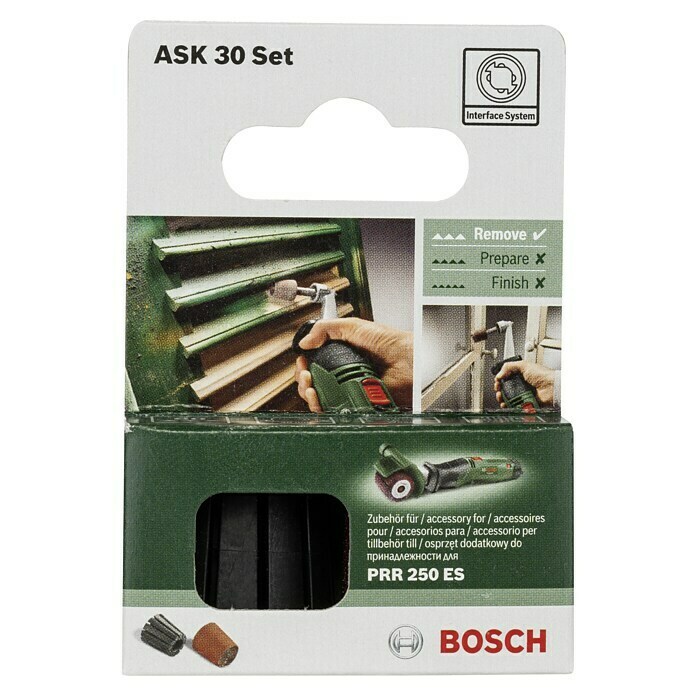 Bosch Vástago de alojamiento y lija circular (Granulación: 80, Ancho: 30 mm)