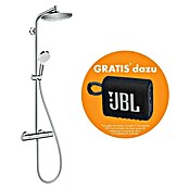 Hansgrohe Crometta Überkopfbrausen-Set Showerpipe S 240 Vario (Mit Thermostatarmatur, Lochabstand: 75 - 85 cm, Chrom)