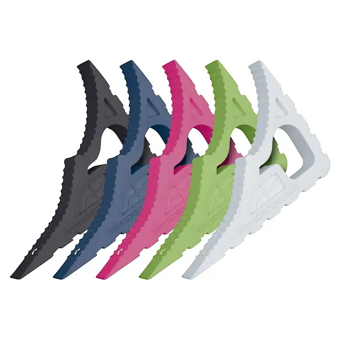 Schellenberg Tür- & Fensterstopper - Pink - Fünf bunte Kunststoff-Montagekeile mit gezackten Kanten und Grifflöchern, ideal zum Nivellieren.