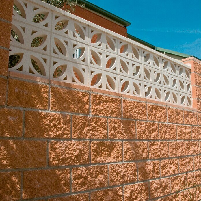 Celosía de pared Pétalos (40 x 20 cm, Blanco)