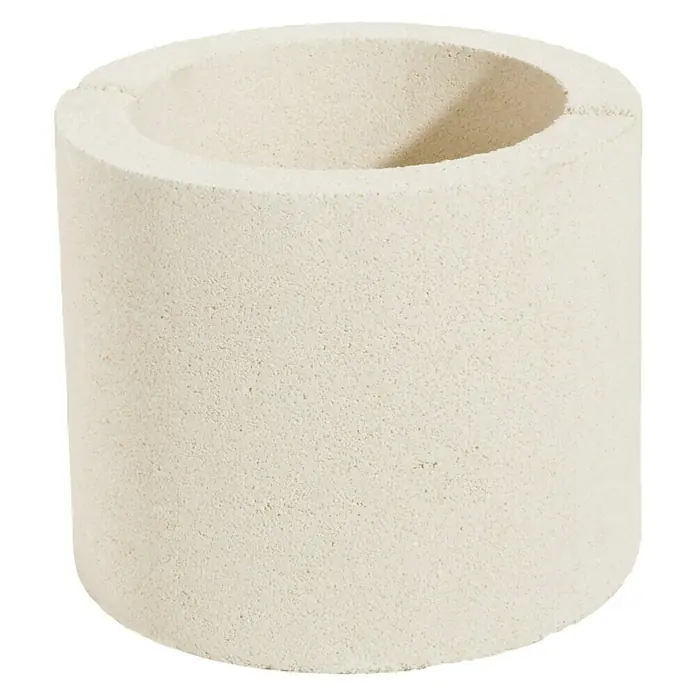 Columna decorativa Egeo - 25 x 30 cm, Blanco - Manguito aislante cerámico para altas temperaturas. Ideal para uso en hornos u otras aplicaciones de alta intensidad de calor.