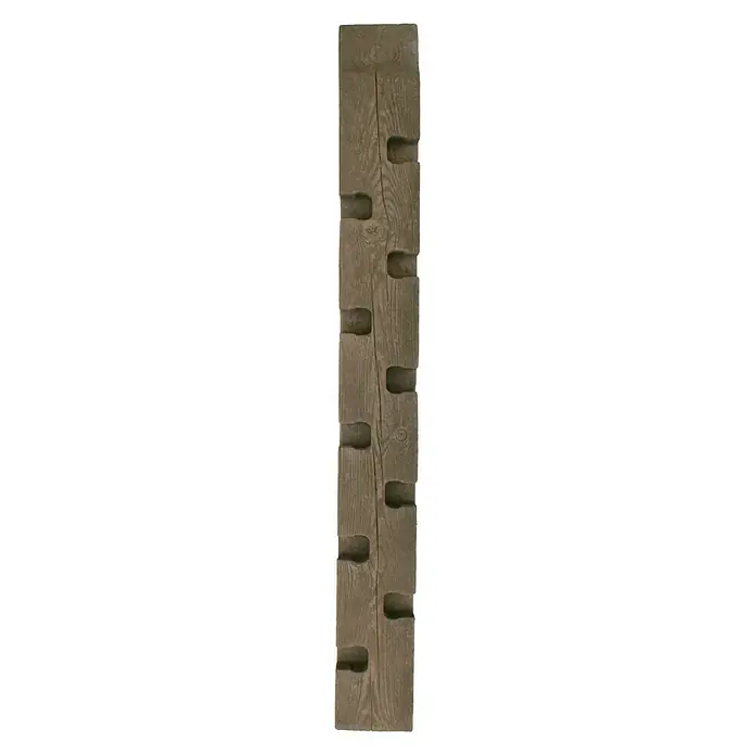 Estantería para botellas Nogal - 90 x 10 x 5,5 cm - Viga decorativa de imitación de madera con encanto rústico y recortes, ideal para añadir un ambiente acogedor a cualquier habitación.