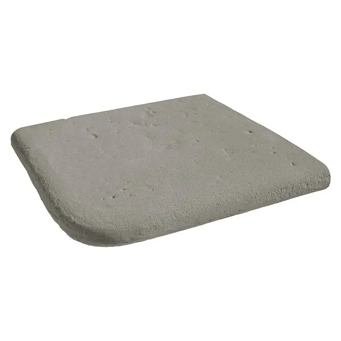 Placas para caminos Inverso Opus Roca - 66 x 60 x 5 cm, Gris, Hormigón - Primer plano de una losa de hormigón gris con bordes redondeados, ideal para exteriores.