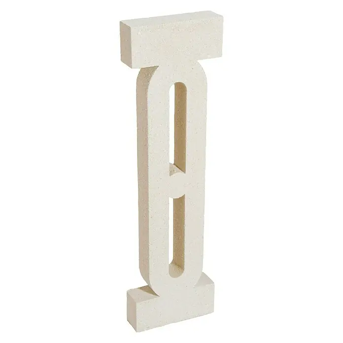 Balaustrada plana - 6 x 20 x 70 cm, Blanco, Hormigón - Balustrada decorativa de cerámica de color claro con un diseño único, perfecta para toques arquitectónicos con estilo y decoración interior.