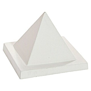 Tapa de remate para pilares Pirámide (26 x 26 cm, Blanco)