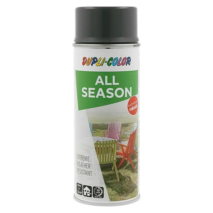 Dupli-Color Color Sprühlack ALL SEASON RAL 7011 - Eisengrau, Glänzend, 400 ml - Dose Dupli-Color All Season Sprühfarbe, ideal für robuste und wetterfeste Anwendungen im Innen- und Außenbereich.