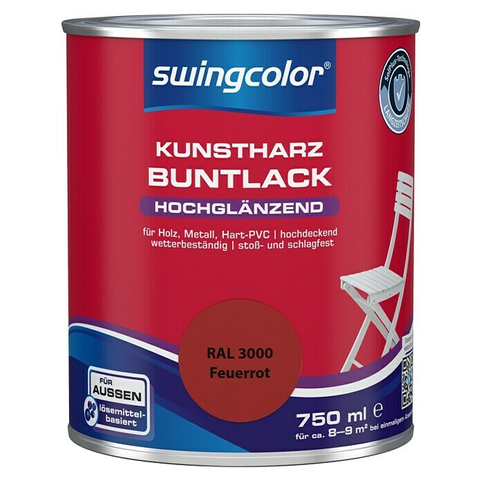 swingcolor Buntlack (Feuerrot, 750 ml, Hochglänzend)