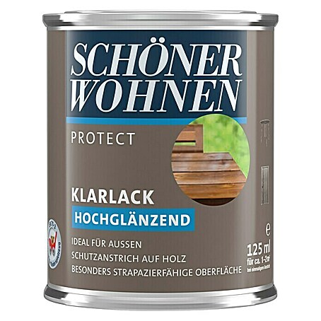 SCHÖNER WOHNEN-Farbe Protect Klarlack (Farblos, 125 ml, Hochglänzend)