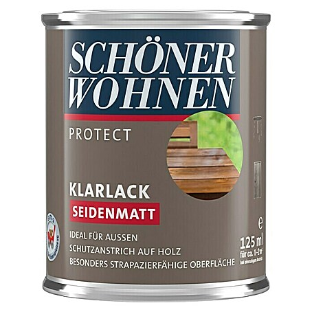 SCHÖNER WOHNEN-Farbe Protect Klarlack (Farblos, 125 ml, Seidenmatt)