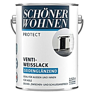 SCHÖNER WOHNEN-Farbe Protect Venti-Weißlack (2,5 l, Seidenglänzend)