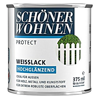 SCHÖNER WOHNEN-Farbe Protect Weißlack (375 ml, Weiß, Hochglänzend)