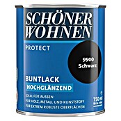 Schöner Wohnen ProfiDur Buntlack (Schwarz, 750 ml, Hochglänzend)