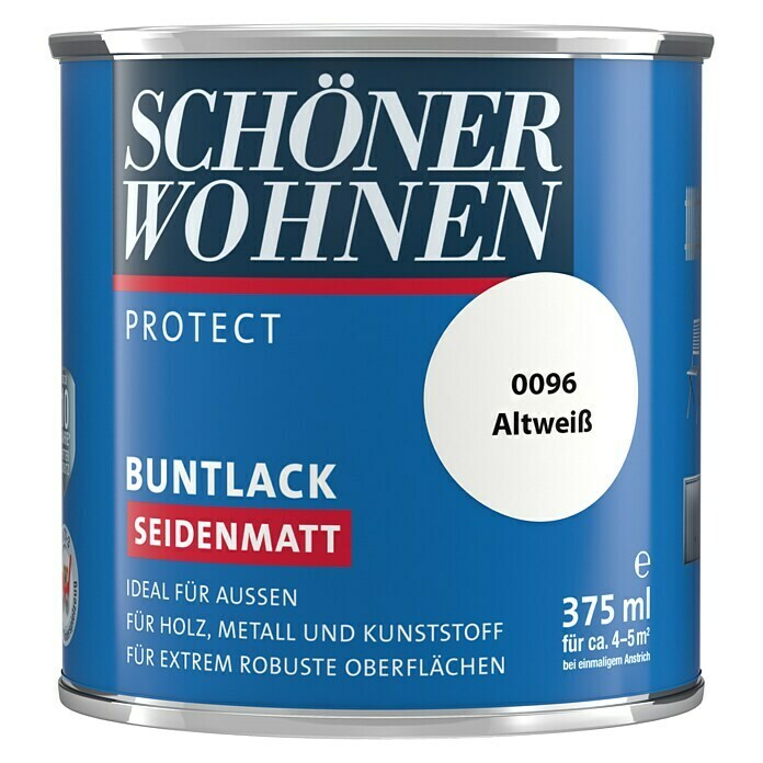 Schöner Wohnen ProfiDur Buntlack (Altweiß, 375 ml, Seidenmatt)