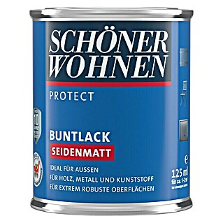 SCHÖNER WOHNEN-Farbe Protect Buntlack (Rubinrot, 125 ml, Seidenmatt)