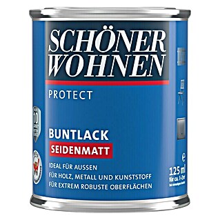 SCHÖNER WOHNEN-Farbe Protect Buntlack (Reinweiß, 125 ml, Seidenmatt)