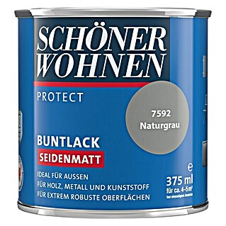 SCHÖNER WOHNEN-Farbe Protect Buntlack Protect (Naturgrau, 375 ml, Seidenmatt)