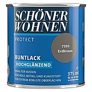 SCHÖNER WOHNEN-Farbe Protect Buntlack (Erdbraun, 375 ml)