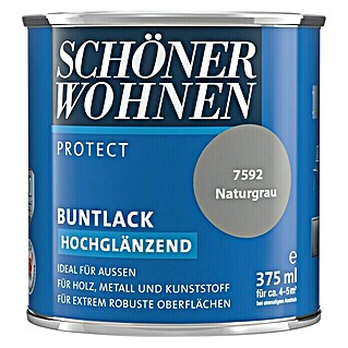 SCHÖNER WOHNEN-Farbe Protect Buntlack (Naturgrau, 375 ml)