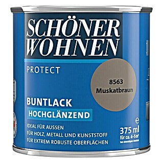 SCHÖNER WOHNEN-Farbe Protect Buntlack (Muskatbraun, 375 ml)