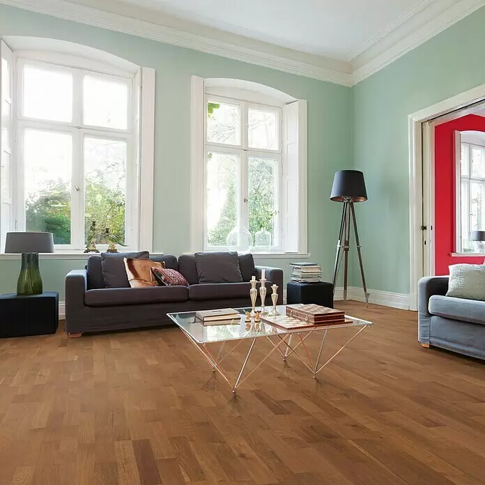 Living by Haro Parkettmuster Eiche Mocca - 290 x 180 x 12 mm, Schiffsboden - Stimmungsaufnahme