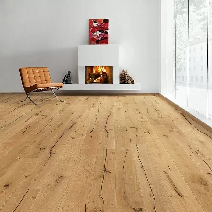 Living by Haro Parkettmuster Eiche Nevada Naturöl - 290 x 180 x 12 mm, Landhausdiele - Stimmungsaufnahme