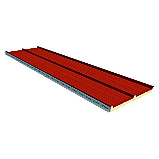 Isopan Panel de sándwich  aislante Isotego Rojo (4 x 1 m)
