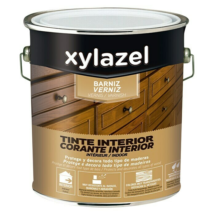 Xylazel Barniz Tinte interior (Incoloro, 4 l, Brillante)