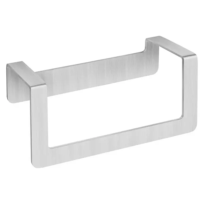 Aquasanit Skyline Toallero de anilla - Acero inoxidable - Toallero de acero inoxidable cepillado, moderno y minimalista, ideal para baños y cocinas.