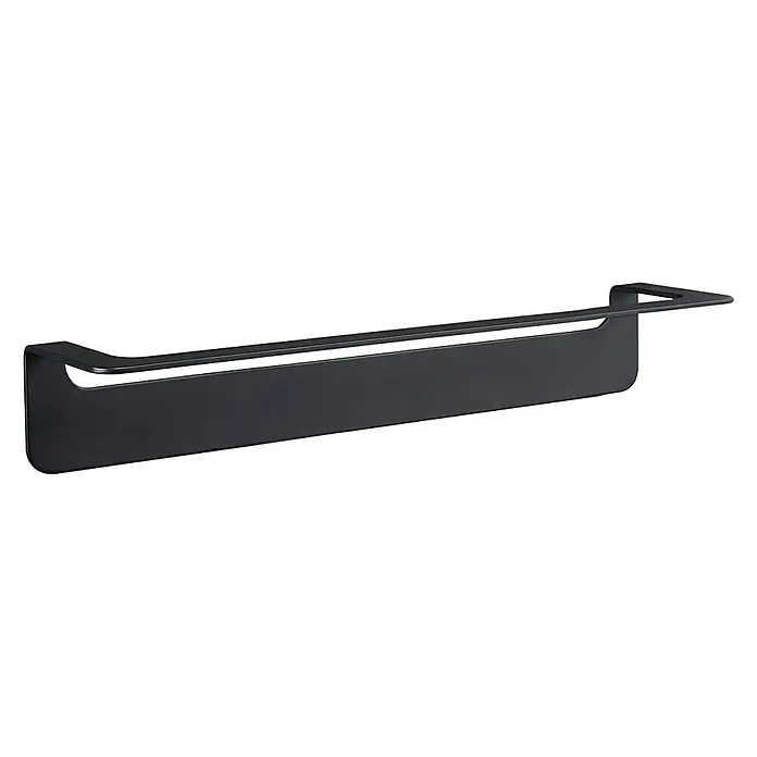 Aquasanit Skyline Black Toallero de barra - Ancho: 45 cm - Elegante toallero negro para un baño moderno, fabricado en material resistente para una organización óptima de tus toallas.